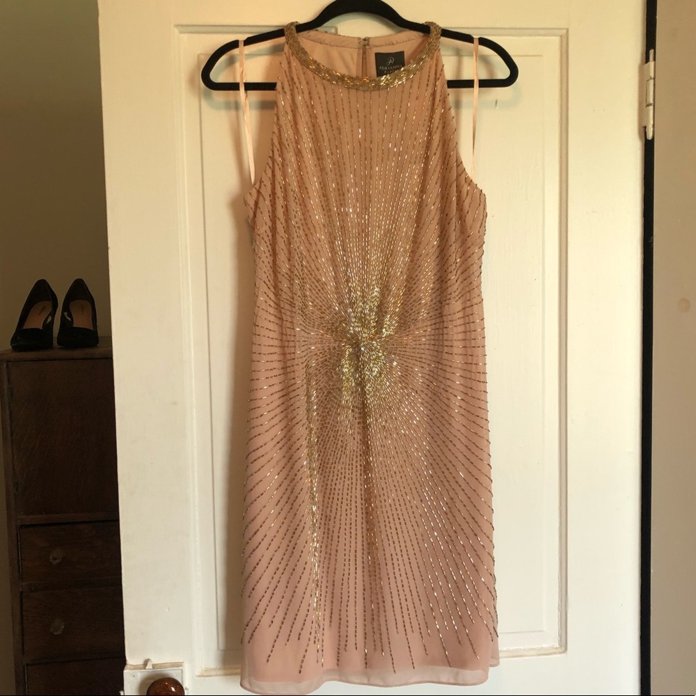 Adrianna Papell Sz 10 beaded cocktail dress NWT